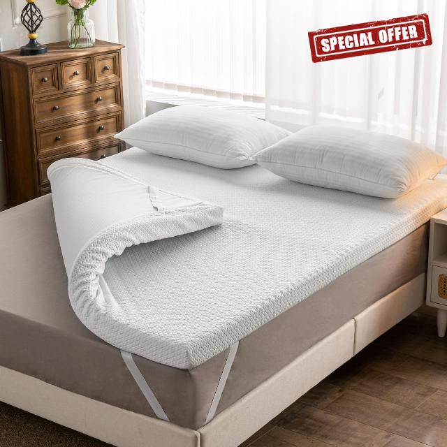 3 Inch Memory Foam Mattress Topper Small Double Bed-7.5cm Thickness Mattress Topper for Back Pain Relief with Washable Bamboo Cover (Small Double-120x190cm)