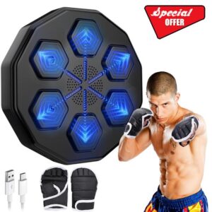 MSSAYA Boxing Machine Music Smart Bluetooth Boxing Machine Wall Mounted Boxing Machine Equipment Punching Pads With LED Light