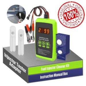 BELEY 12V Automotive Fuel Injector Tester Car Fuel Injector Cleaner Tool Kit with 6 Pulse Modes & 4 Adapters