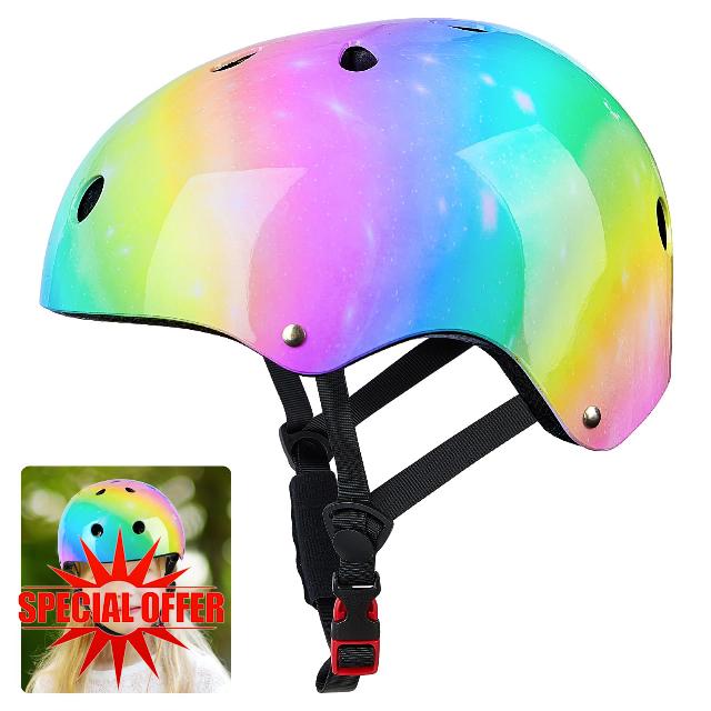 Unicorn Castle Kids Helmet Girls Bike Helmet Toddler Skateboard Helmets for 2-8 ys