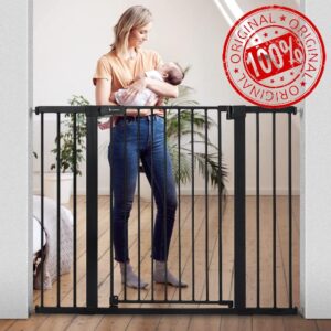 COMOMY 91.5cm Extra Tall Baby Gate for Stairs Doorways