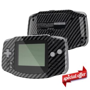 IPS Ready Upgraded eXtremeRate Graphite Carbon Fiber Replacement Shell Full Housing Cover Buttons for Gameboy Advance GBA - Compatible with Both IPS & Standard LCD - Console & IPS Screen NOT Included