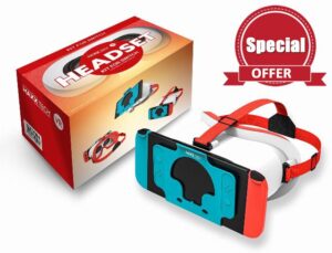 Maxx Tech VR Switch Headset V2 – designed for Switch & Switch OLED with adjustable lens & strap for VR supported games – Zelda: Breath of the Wild