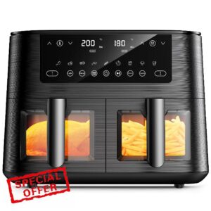 Dual Air Fryer with Visual Window