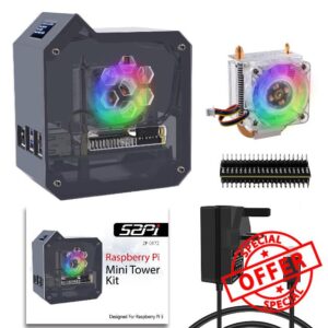 GeeekPi Mini Tower Kit with PD 27W Power Supply for Raspberry Pi 5