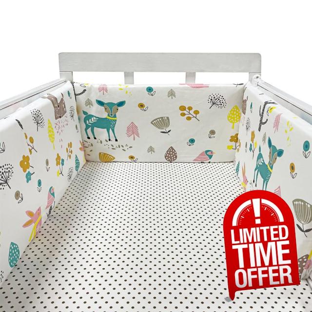 Aocase Baby Cot Bumper Bed Bumper One Piece Anti Collision Bed Bumper for Children Soft and Comfortable Edge Protection Baby Cot Bumper