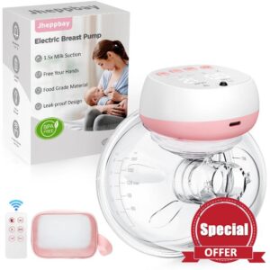 Jheppbay Electric Breast Pump Handsfree - Wearable Leak-Proof Breast Pump Electrical