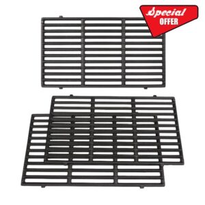 GFTIME 47.5 x 85 cm cast iron cooking grates for Weber Genesis II 400 series