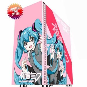 Mannajue Hatsune Miku Mid Tower Gaming Case
