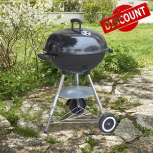 Large Portable Round Kettle Charcoal Grill BBQ Outdoor Barbecue Heat Control Picnic Party Camping 80D x 56W x 56H (BBQ701-Round)