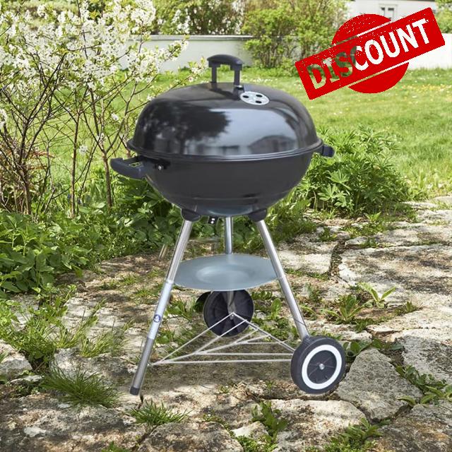 Large Portable Round Kettle Charcoal Grill BBQ Outdoor Barbecue Heat Control Picnic Party Camping 80D x 56W x 56H (BBQ701-Round)