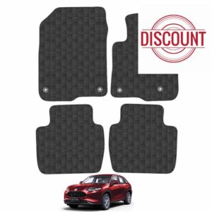 Car Mats for Honda ZR-V 2023 to Present Car Floor Mats Premium Rubber Tailored Fit Set Accessory Black Custom Fitted 4 Pieces with Clips - Anti-Slip Backing