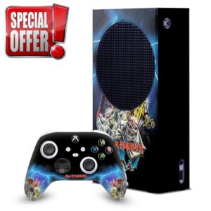 Head Case Designs Officially Licensed Iron Maiden Best Of Beast Graphic Art Game Console Wrap and Game Controller Skin Bundle Compatible With Xbox Series S