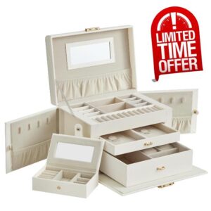 SONGMICS Jewellery Box 3 Layers