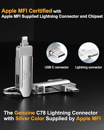 128GB Photo-Stick-iPhone-15-Flash-Drive-For-iPhone-Memory-Stick Photo-Backup-Stick-iPhone 15Pro M...