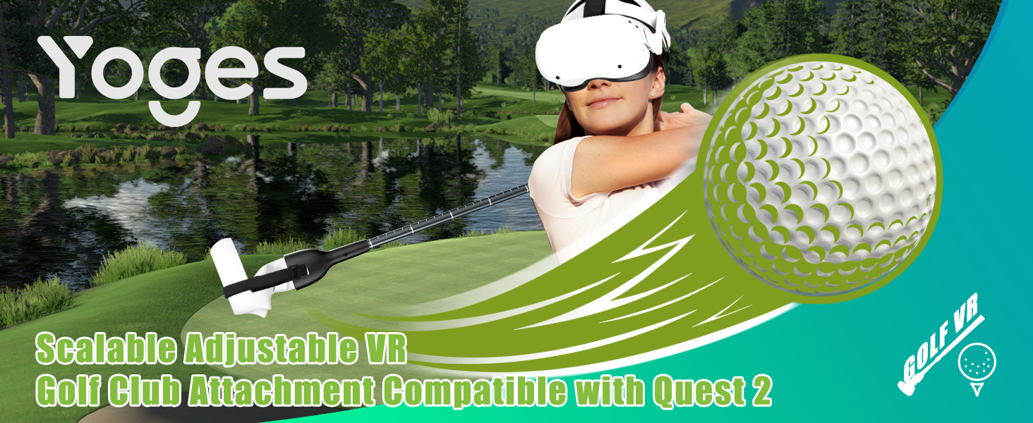 VR Golf Club Handle Compatible with Oculus Quest 2
