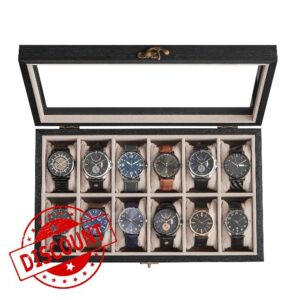 SONGMICS Watch Box with 12 Slots