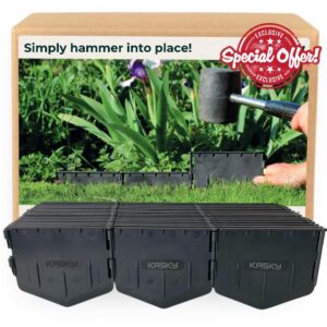 Easy to Install Lawn Edging Border - Simply Hammer into Place