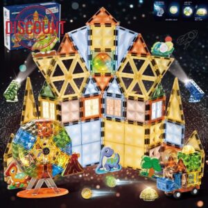 BINZKBB 110PCS Magnetic Building Blocks Tiles