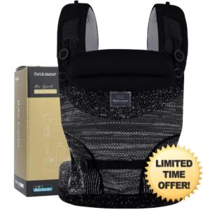 Bebamour Baby Carrier 4-Position Front and Back Baby Carrier with 2 Shoulder Bibs