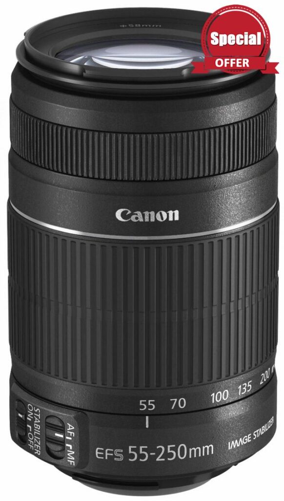 Canon EF-S 55-250mm f/4-5.6 IS II Lens (Renewed)