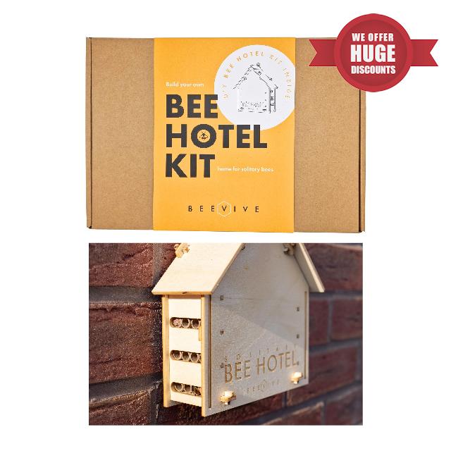 DIY Solitary Bee Hotel Kit – Make your own home for wild bees. Bee-friendly gift for nature lover. 190 x 215 x 70mm