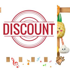 OR OR TU Pram Toys for Babies 0-6 Months Sensory Toys with Teether Bell 4pcs Cute Fruits Hanging Baby Rattle Crib Car Seat Pram Toys for Newborn Baby Gif