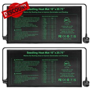 HYDGOOHO Seedling Heat Mat 10 x 20.75 in 2 Pack