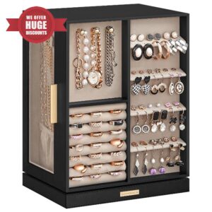 SONGMICS Jewellery Box 360° Rotating