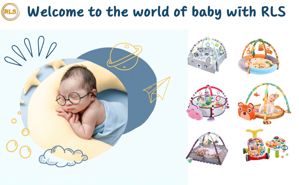 RLS 4-in-1 Multifunctional Baby play mat activity gym Super soft and comfortable
