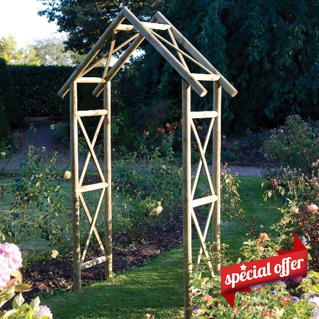 Rustic Arch - Pressure Treated Natural Timber Finish