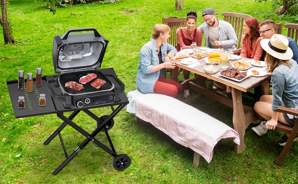 outdoor grill stand