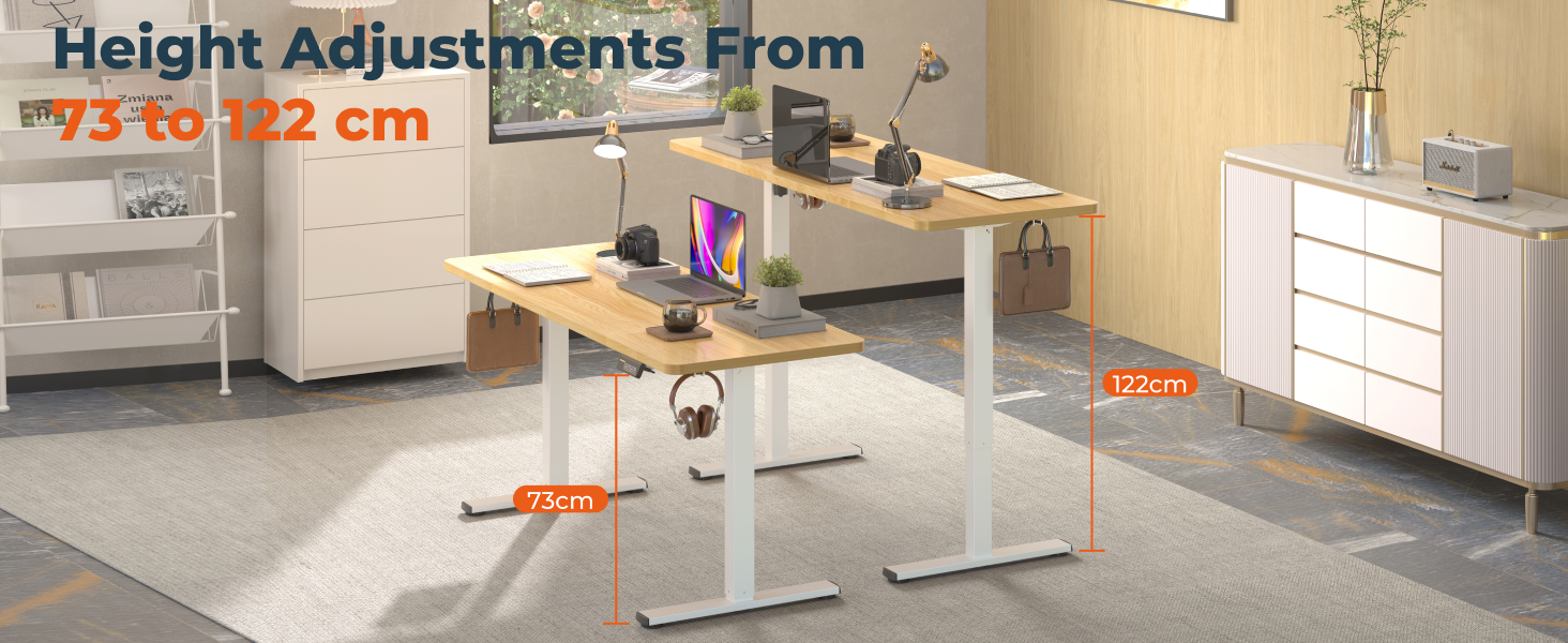 SANODESK Electric Standing Desk Height Adjustable Standing Desk Sit Stand Desk Home Office Desk