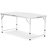 SA Products 6ft Heavy Duty Folding Table - Portable & Compact Foldable Table - Ideal Folding Tabl...