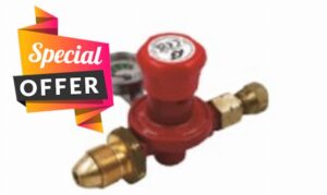 Tezla by iGT Propane Regulator With Gauge 0.5-4 bar Adjustable POL with 4.8mm nozzle