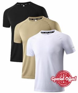 Holure Men's Sportswear Breathable Quick-Drying Short-Sleeved T-Shi