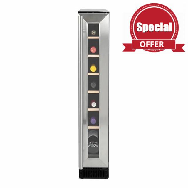 Willow W15WCSS 20L Under Counter Wine Cooler with Space for 7 Bottles