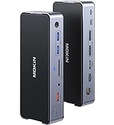 USB C Docking Station Dual Monitor, 15 in 1 Laptop Docking Station Quad Monitor USB C Dock with D...