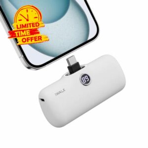 iWALK Portable Charger 4800mAh 20W USB C Power Bank Small Fast Charging Docking Battery Pack with LED Display Compatible with iPhone 15
