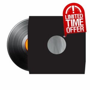 Vision Media® 12'' Vinyl Black Polylined Inner Sleeves - Record Inners - Vinyl Sleeves - LP PolyLiners' x 50pcs