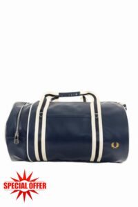 Fred Perry Men Barrel Gym Bag blu - Ecru