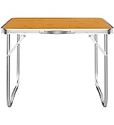 SA Products Folding Utility Table - Foldable Garden Table for Camping, Party & Picnic - Small Fol...