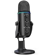 zealsound USB Microphone Set, RGB Condenser Gaming Mic PC, Phone, PS4&5, with Shock Mount, rgb bo...