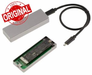 KALEA-INFORMATIQUE USB 3.2 Gen 2x2 20G Enclosure for Mac NVMe SSD Produced after 2013 in 12+16 Points. Brushed Aluminium