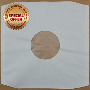 Vision Media® 12'' White Vinyl Polylined inner sleeves - Record Inners - Vinyl Sleeves - LP PolyLiners x 50pcs