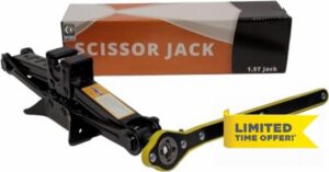 RYBO Scissor Jack for Lifting Cars - 1.5 Ton (1.5T) | Compact