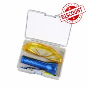 COOLHIYA Violet Flashlight Car Leak Detection Air Conditioner Leak Detector Ac Leak Detector Torch Protection Flashlight Car Leak Tester Protection Goggle Ultraviolet Light UV Flashligh