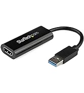 StarTech.com USB 3.0 to Dual HDMI Adapter - 1x 4K 30Hz & 1x 1080p - External Video & Graphics Car...