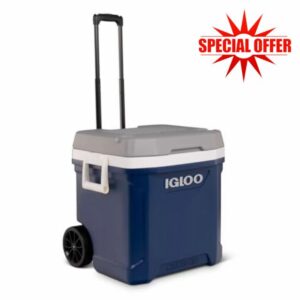 IGLOO MaxCold 58 Litre (62 US QT) Roller Cool Box Ice Cooler 98 Cans