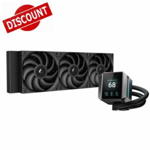 DeepCool MYSTIQUE 360 Liquid Cooler 360mm LCD 5th Gen Pump 3400 RPM AIO 2.8" 640x480 TFT LCD Screen Anti-Leak Tech FT12 SE PWM Fans